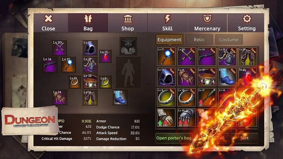 地牢英雄怪物mmorpg小游戏破解版截图1