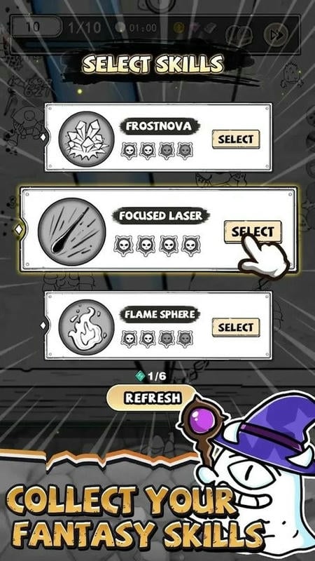 甘道夫醒醒啦内购破解版(Doodle Magic Wizard vs Slime)截图3