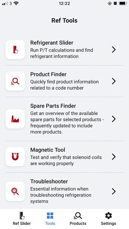 丹佛斯ref tools冷媒尺app截图2
