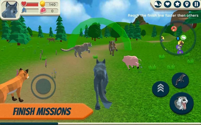 野狼模拟器手机版(Wolf Simulator Wild Animals 3D)截图1