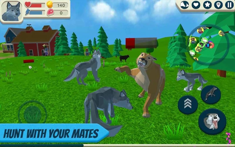 野狼模拟器手机版(Wolf Simulator Wild Animals 3D)截图3