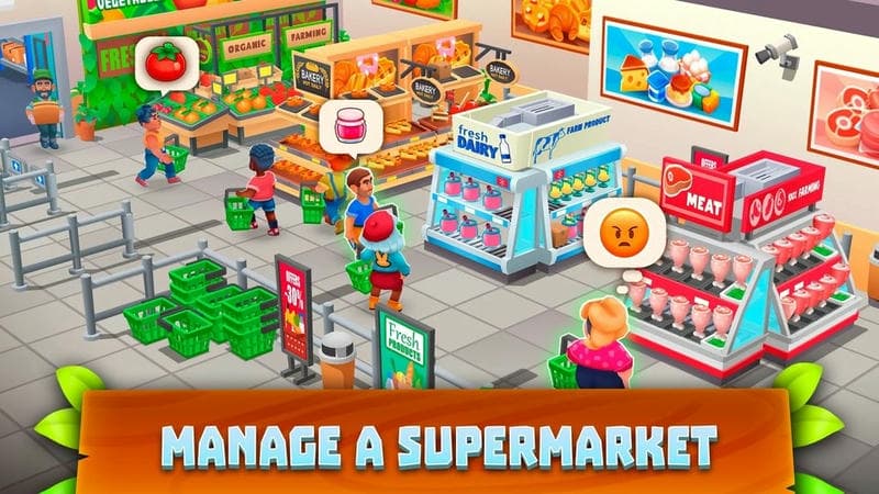 超市村农家镇无限金钱版(Supermarket Village)截图2