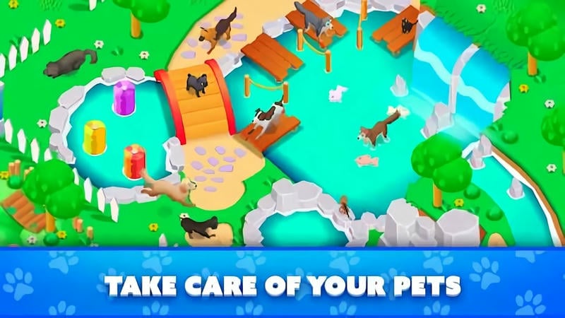 宠物救援帝国大亨破解版最新版(Pet Rescue Empire Tycoon)截图1