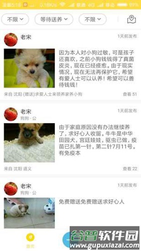 宠物领养APP截图2