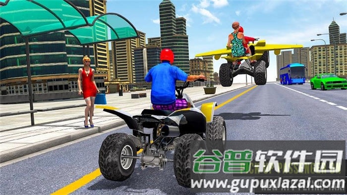 飞行自行车游戏(Flying ATV Bike Taxi Simulator: Flying Bike Games)截图2