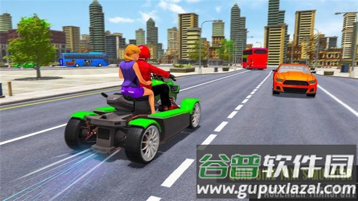 飞行自行车游戏(Flying ATV Bike Taxi Simulator: Flying Bike Games)截图3