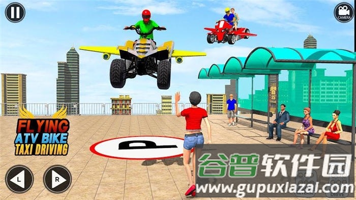 飞行自行车游戏(Flying ATV Bike Taxi Simulator: Flying Bike Games)截图4