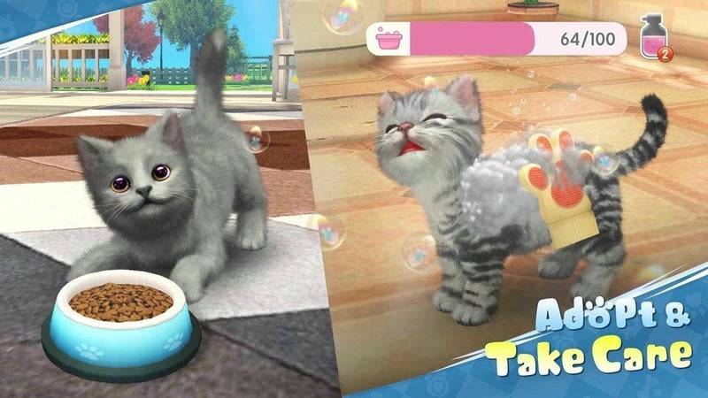 梦幻小猫破解版无限金币(My Cat Dream Kitty Game)截图2