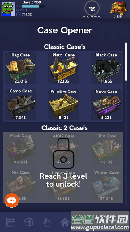 Rust Clicker:Skins Simulator开箱模拟器