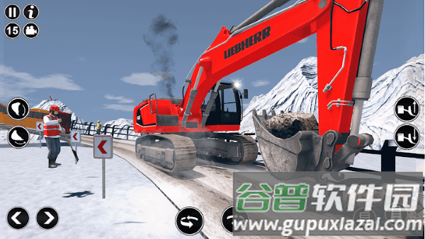 雪地挖掘机模拟器游戏截图1