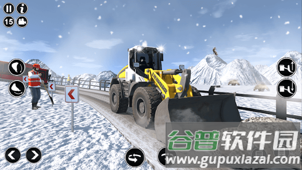 雪地挖掘机模拟器游戏截图2