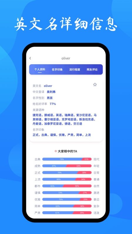 英文名起名取名助手免费版截图3
