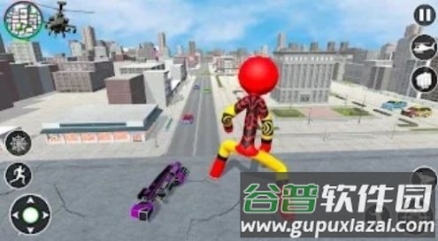 火柴人城市超级保卫者Stickman Rope Hero Superhero截图1