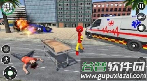 火柴人城市超级保卫者Stickman Rope Hero Superhero截图2