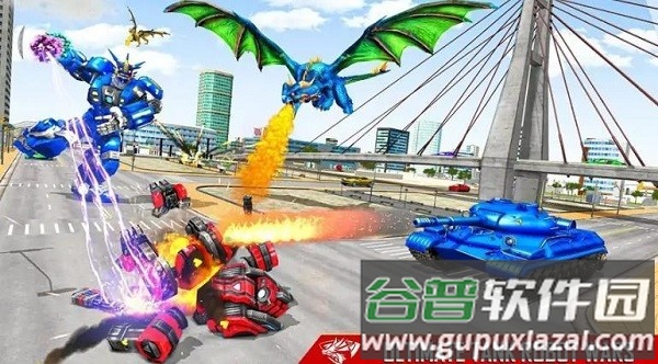 陆军龙机器人汽车游戏(flying dragon robot)截图2