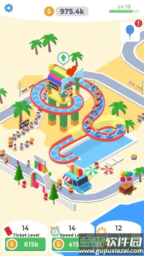 闲置点击水上乐园游戏截图3