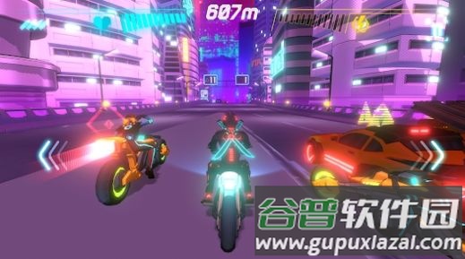 霓虹车手游戏(Neon Riders)截图4