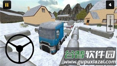 冬天农场卡车3dWinter Farm Truck 3D: Silo Transport截图1