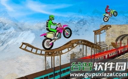 疯狂特技摩托骑手游戏(Crazy Tricky Bike Rider)截图1