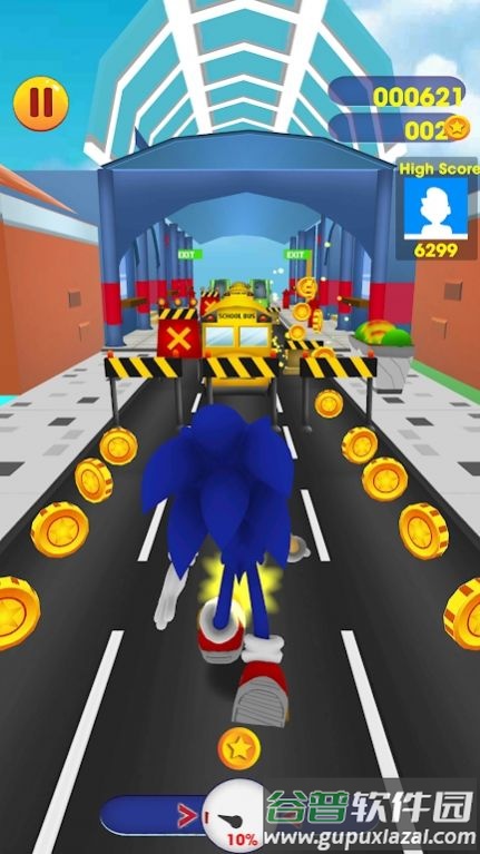 蓝刺猬竞速赛游戏(Subway Sonic)截图1