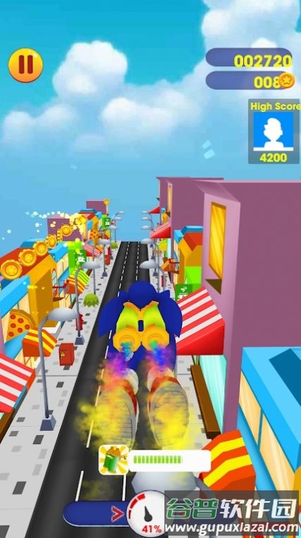 蓝刺猬竞速赛游戏(Subway Sonic)截图4