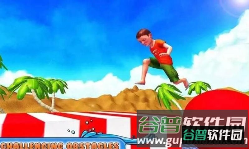 水上公园冒险游戏(Stuntman Runner Water Park 3D)截图3