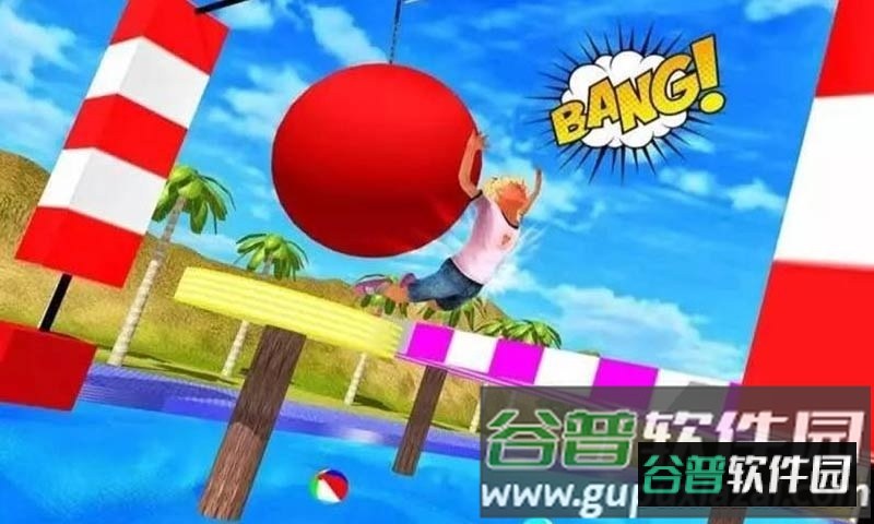 水上公园冒险游戏(Stuntman Runner Water Park 3D)截图4