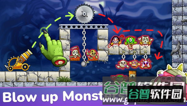 粉碎怪兽邪恶谜题游戏下载(Crush the Monsters)截图2