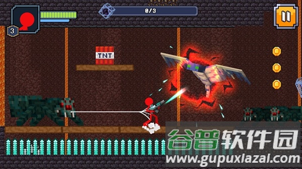 红色火柴人在工艺世界游戏(Stick Craft)截图2