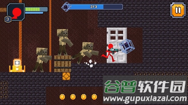 红色火柴人在工艺世界游戏(Stick Craft)截图3