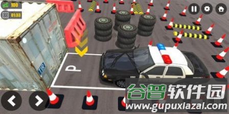 新警车停车训练游戏(New Police Car Parking Training Game:Car Driving)截图1
