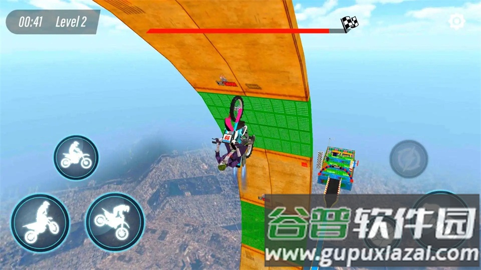巨型坡道摩托特技3D游戏(SuperHero Bike)