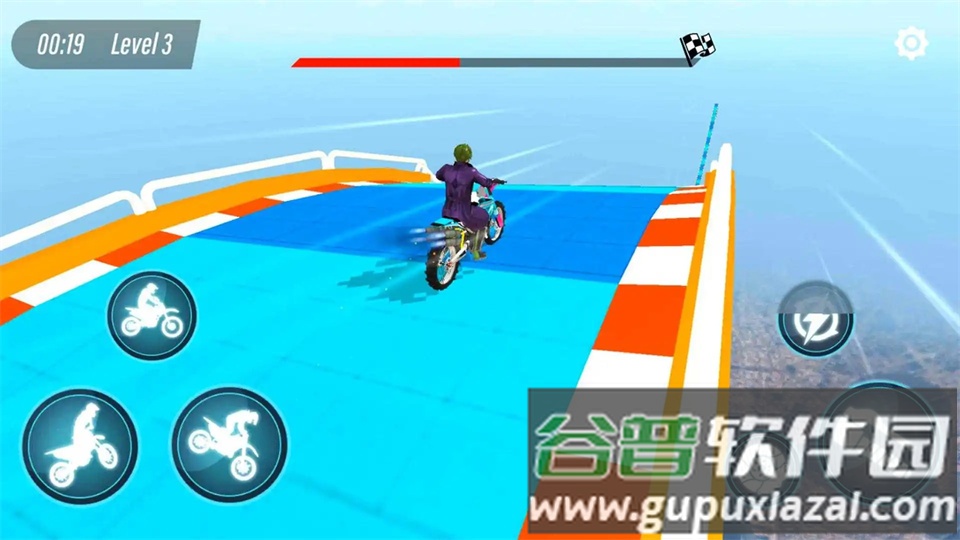 巨型坡道摩托特技3D游戏(SuperHero Bike)截图3