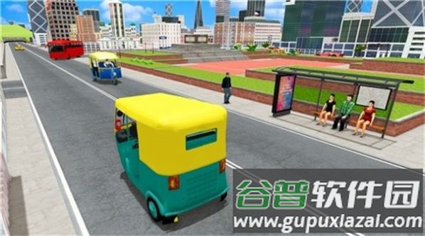 驾驶人力车运输模拟游戏(AUTO RIKSHAW SIMULATOR)截图2
