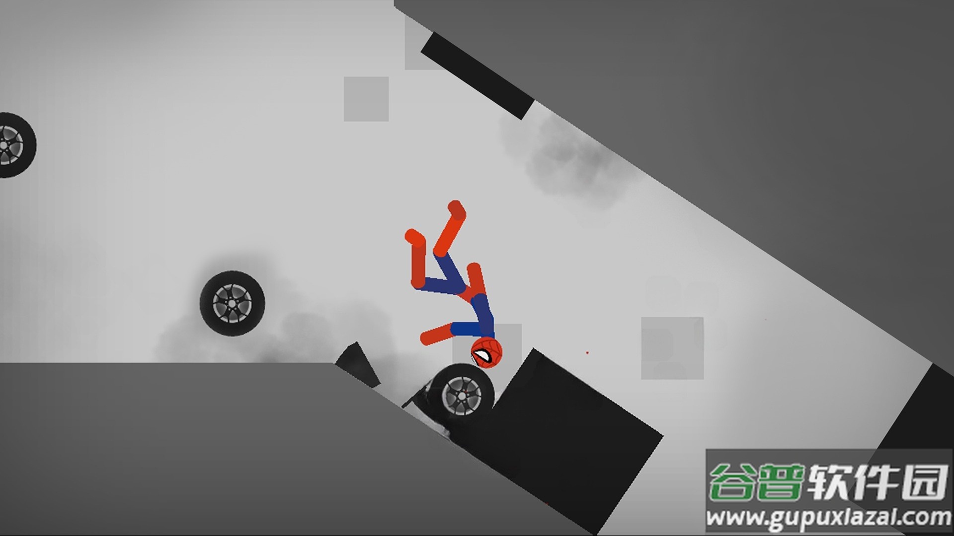 火柴人撞车模拟游戏