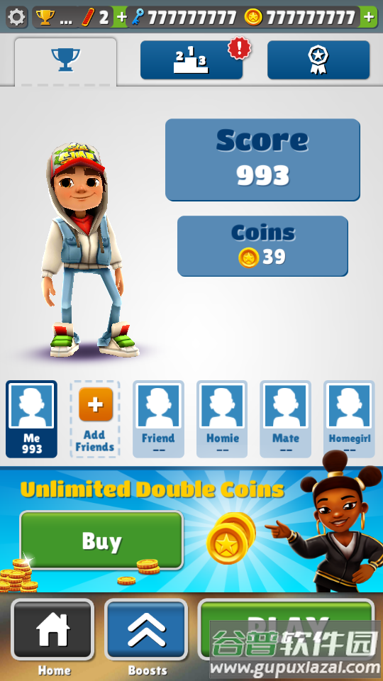 Subway Surf地铁跑酷英文破解去升级版截图1