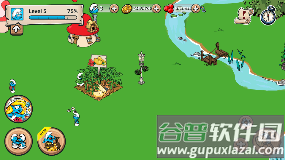 蓝精灵村庄游戏(Smurfs Village)截图1