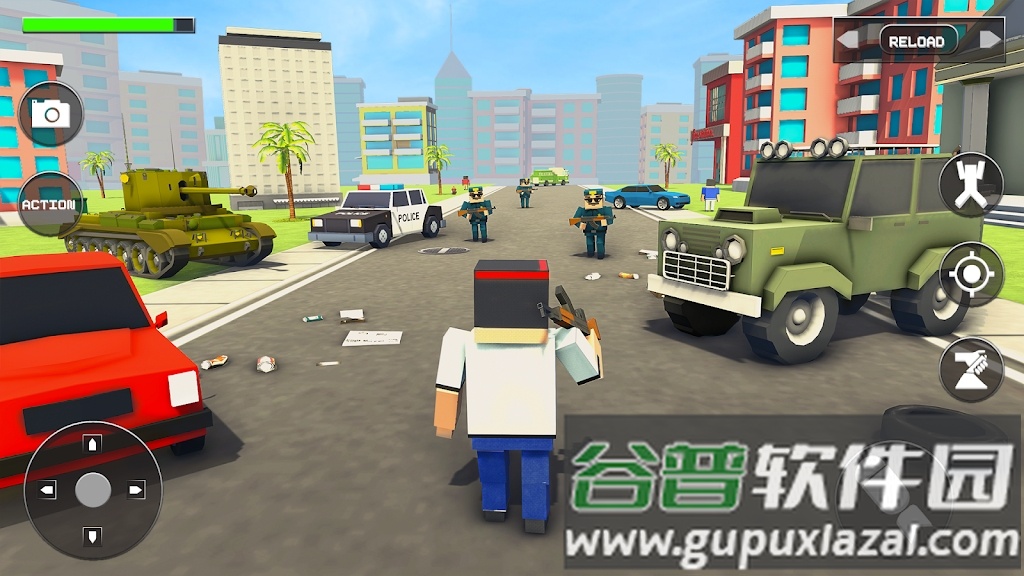 火焰工艺像素枪战游戏(Fire Craft Pixel Gun Battle)截图3