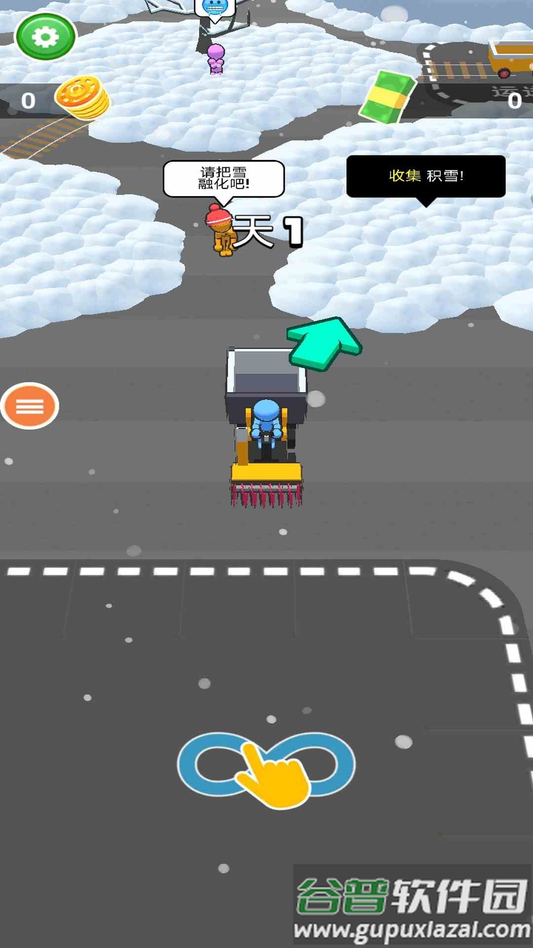 雪地挖掘机救援行动