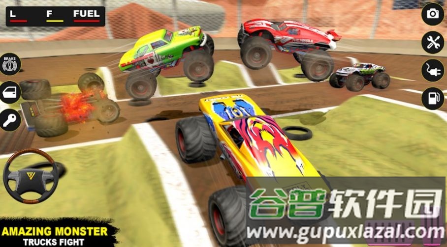 德比沙漠卡车游戏(Monster Derby Truck Fighting)截图2