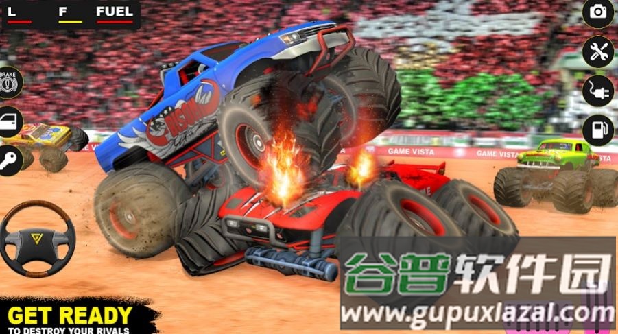 德比沙漠卡车游戏(Monster Derby Truck Fighting)截图3