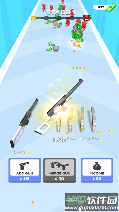 闲置喷枪大师游戏(Idle Gun Master)截图1