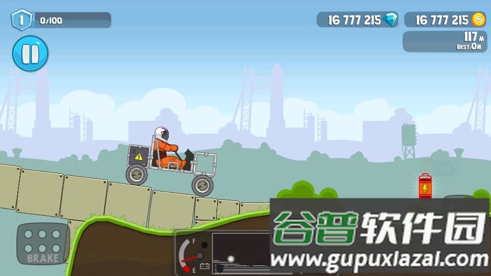 爬坡太空车手游汉化版(RoverCraft)截图1