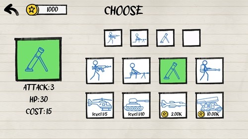 火柴人纸上战争无限金币版截图2
