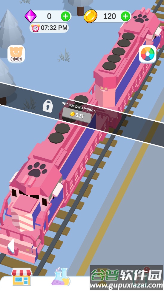 猫咪火车大亨游戏(Cat Train Tycoon)截图2