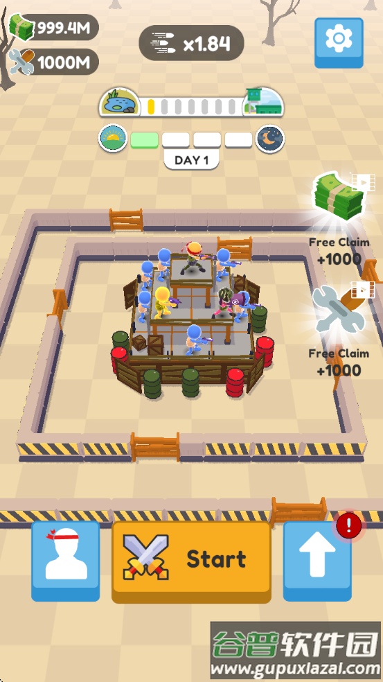 堡垒卫士游戏无限金币版(Defend City Merge Shoot Idle)截图1