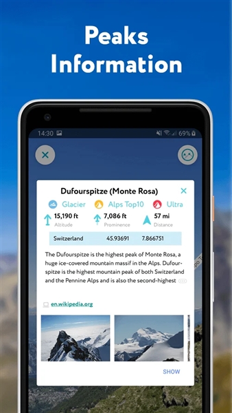 PeakVisor付费解锁版截图6