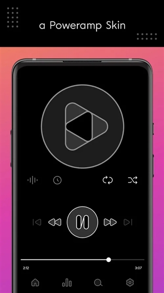 Dais Dark Poweramp v3 Skin截图2