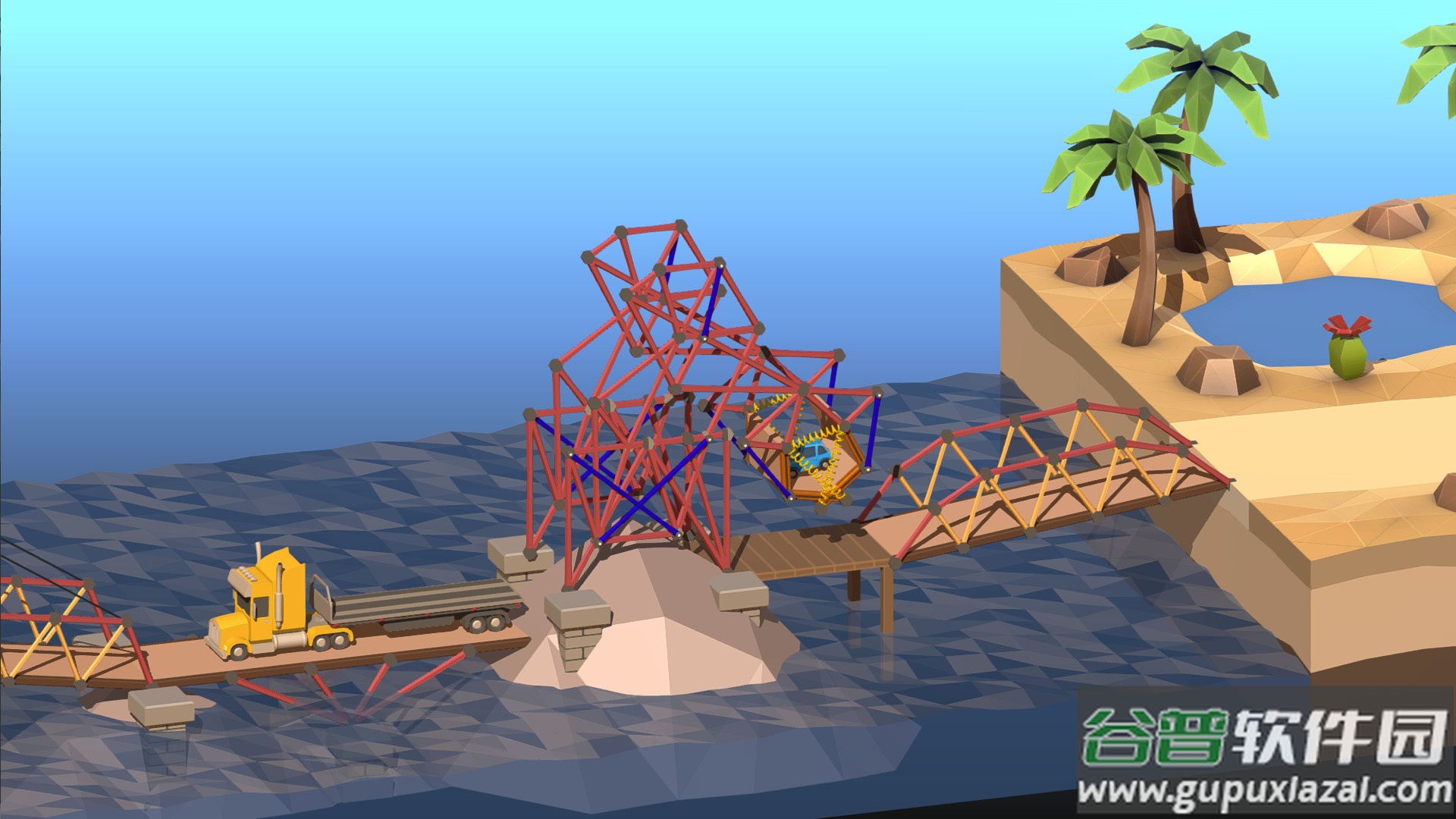 桥梁建造师2手机版(Poly Bridge 2)截图3