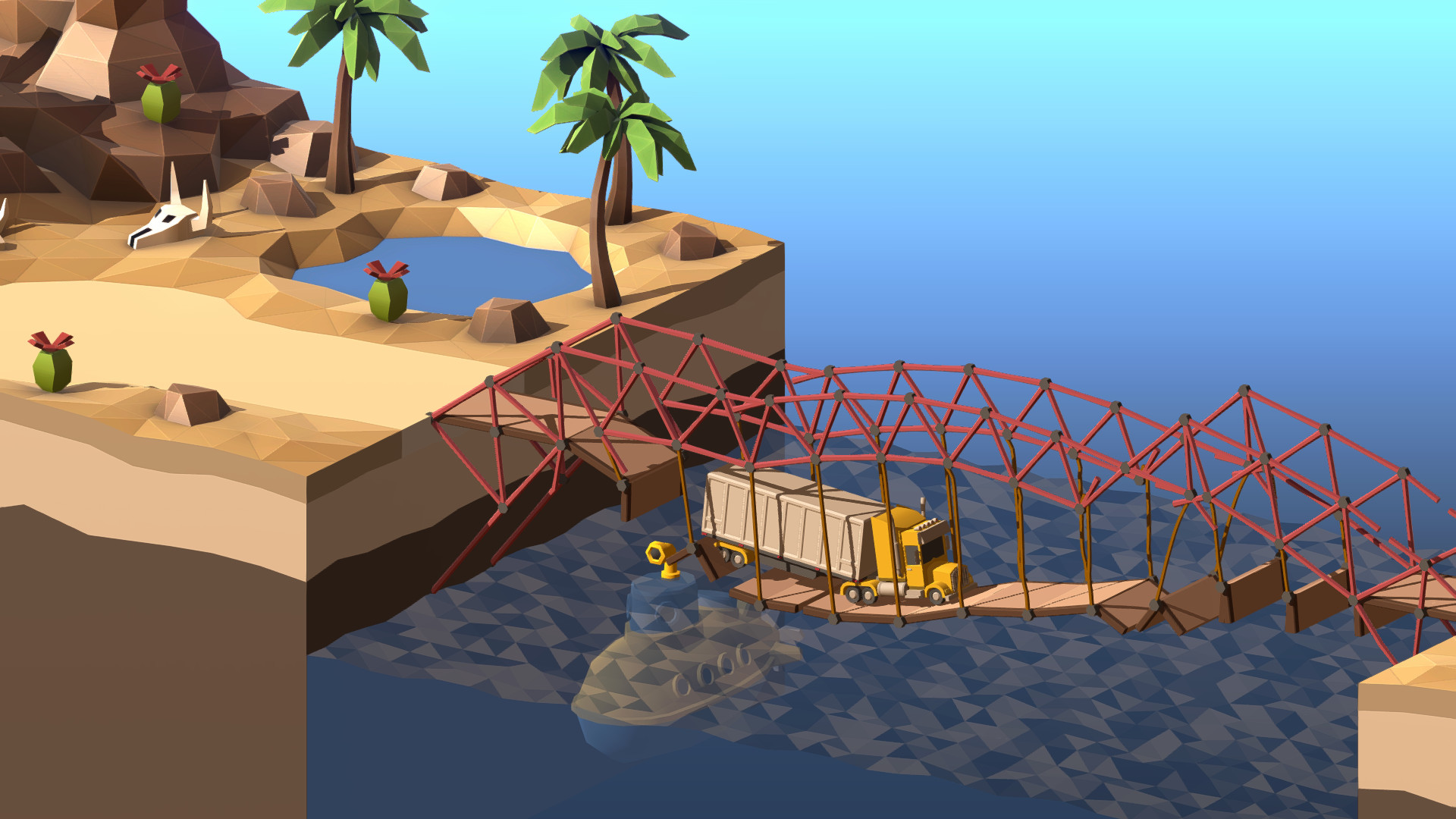 桥梁建造师2手机版(Poly Bridge 2)截图5